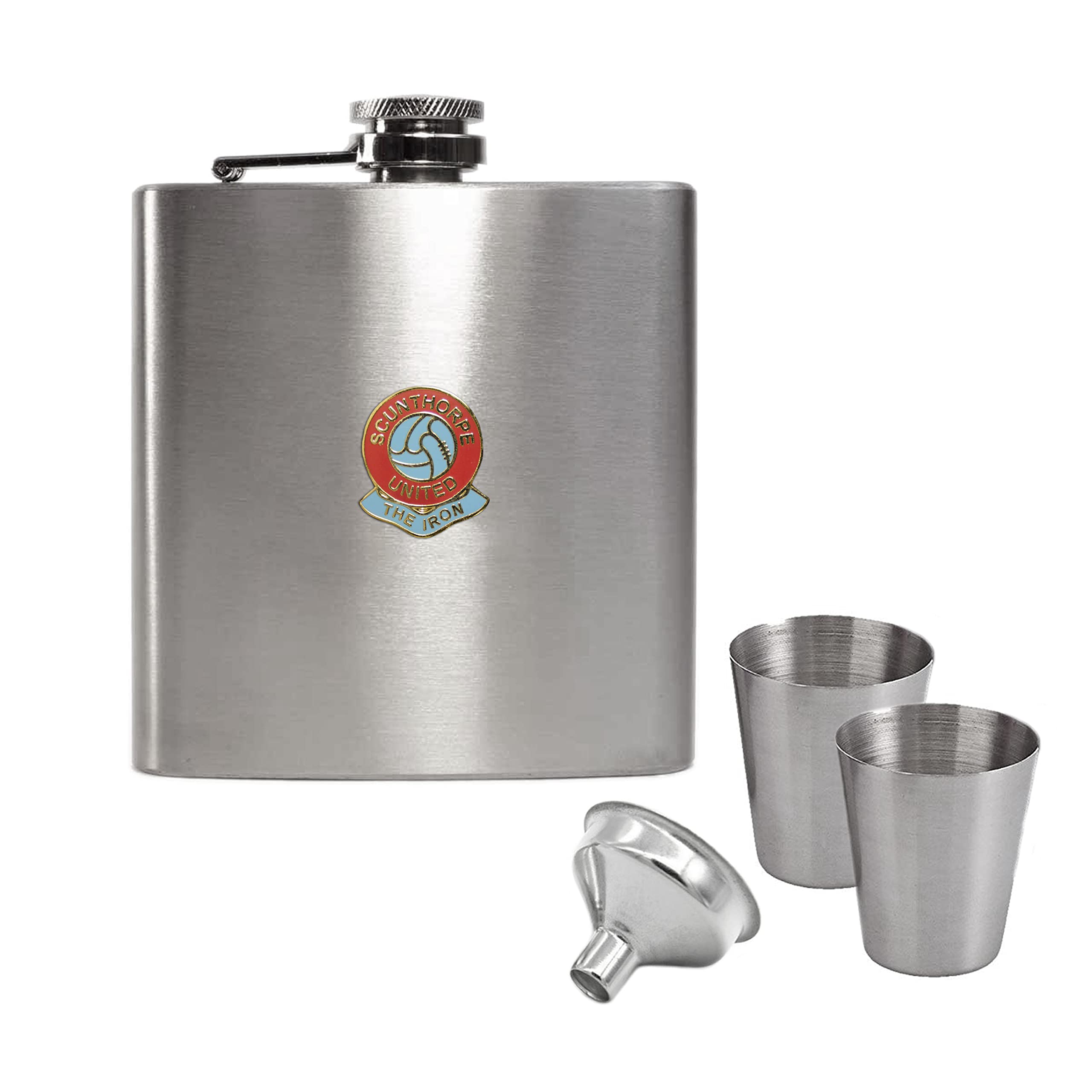 Scunthorpe United Football Club Hip Flask Gift Set