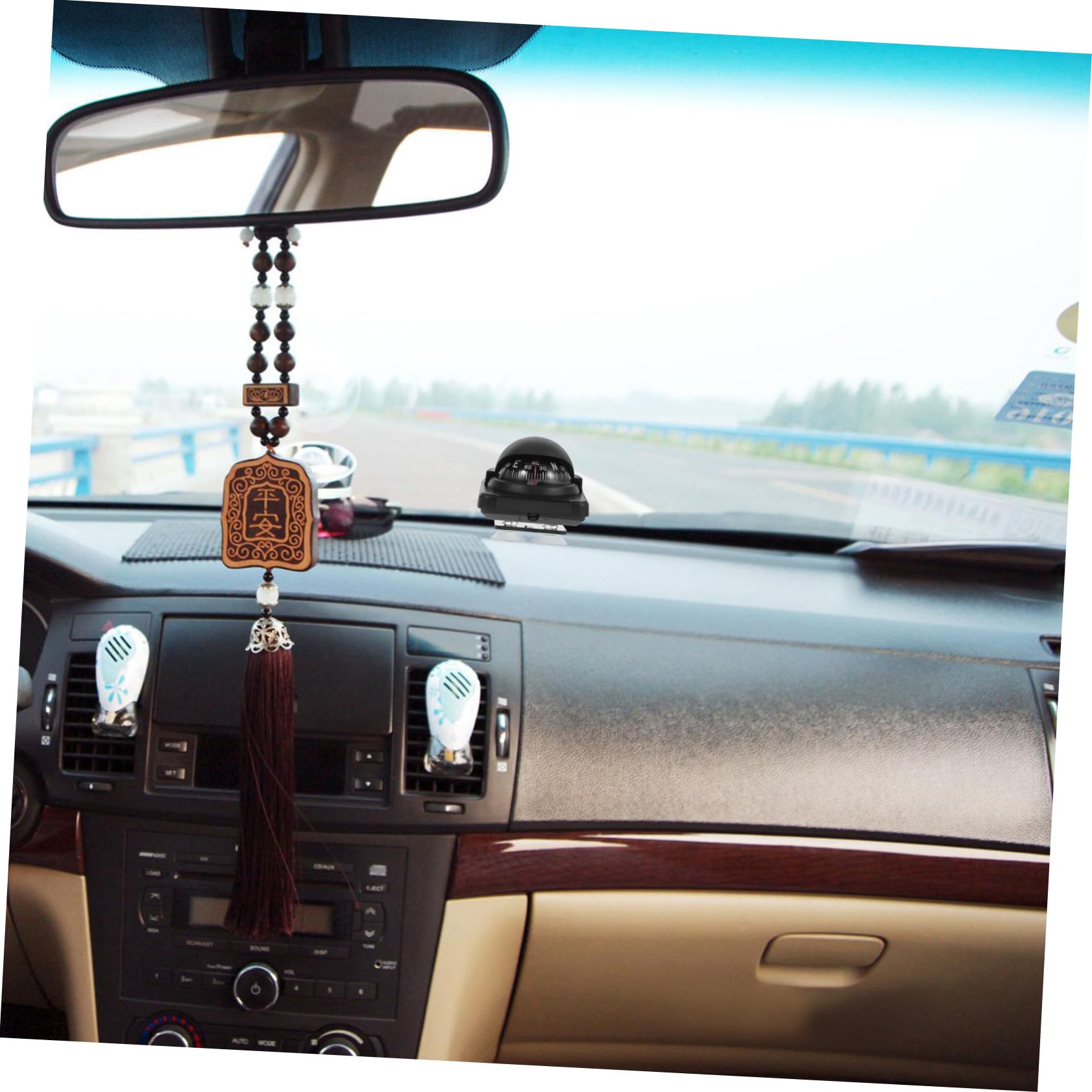 PRETYZOOM Car Compass Ball Declination Vehicle Dashboard Navigation Compass for Cars Trucks and Outdoor Use Durable Material for Reliable Direction Guidance