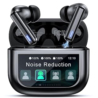 ZIUTY Wireless Earbuds Bluetooth Headphones, ANC/ENC Noise Cancelling, Ear Buds with Multifuntional Touch Screen, 40H Stereo Sound for Sports, IPX7 Clear Calls, 5 EQ for iOS Android (Jet Black) - Amazon product rated Grade B