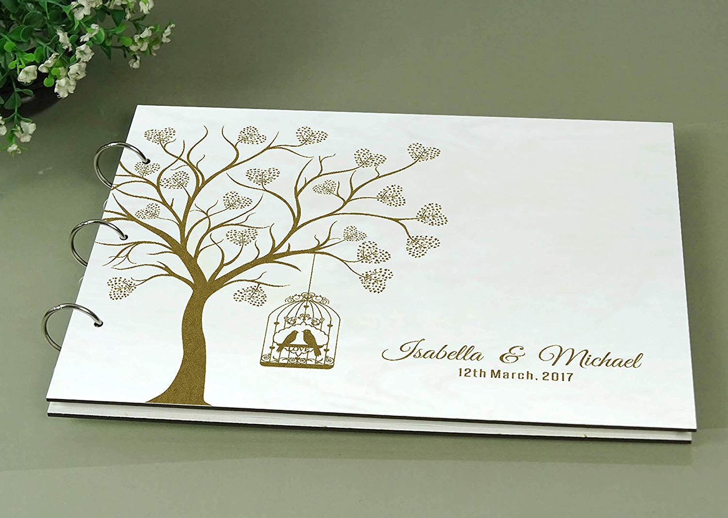 Darling Souvenir Personalisierte Holz Holz Hochzeit Gästebuch Baum Design Einzigartige Beratung Buch Custom Rustic Gästebuch