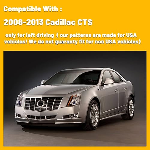 Miniatura 6 de Tapete antideslizante para tablero de instrumentos compatible con Cadillac CTS 2008-2013 Protector solar (2008-2013)