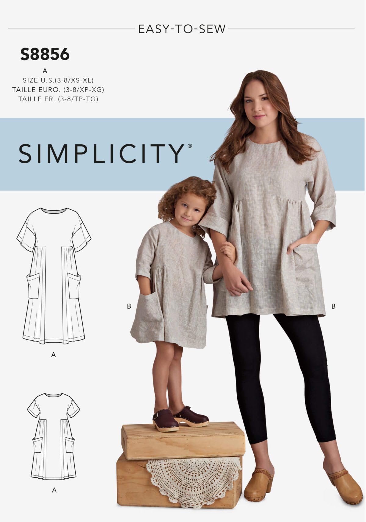 Simplicity Pattern SS8856A Child's and Misses' Dress and Tunic