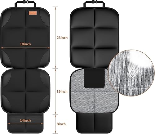 Miniatura 5 de SMART ELF Protector de asiento de automóvil, 1 unidad Protectores de asiento de automóvil grandes para asientos de niños con acolchado más grueso y