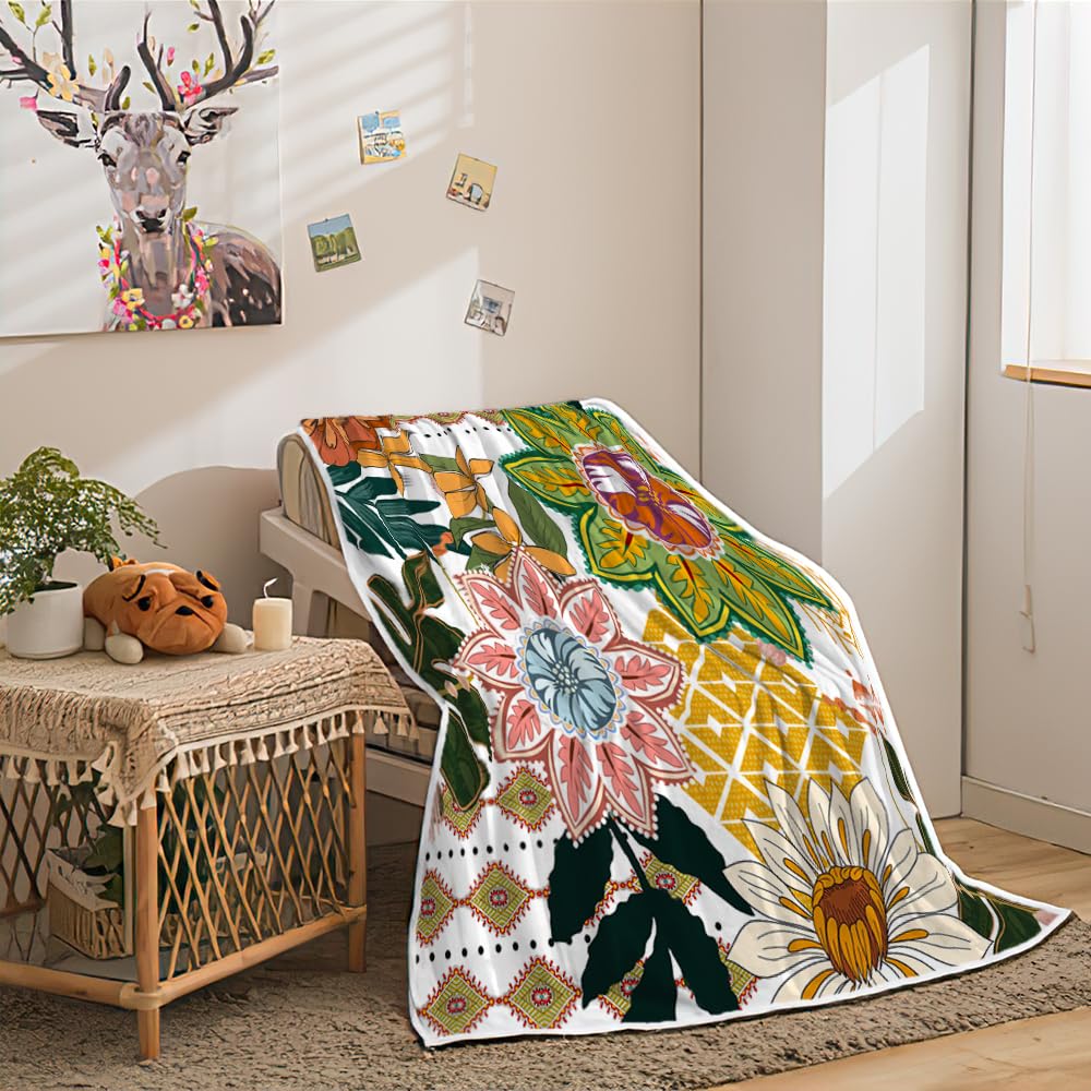 Manta Floral De Mariposas, Manta De Flores Florales, Decoración Del