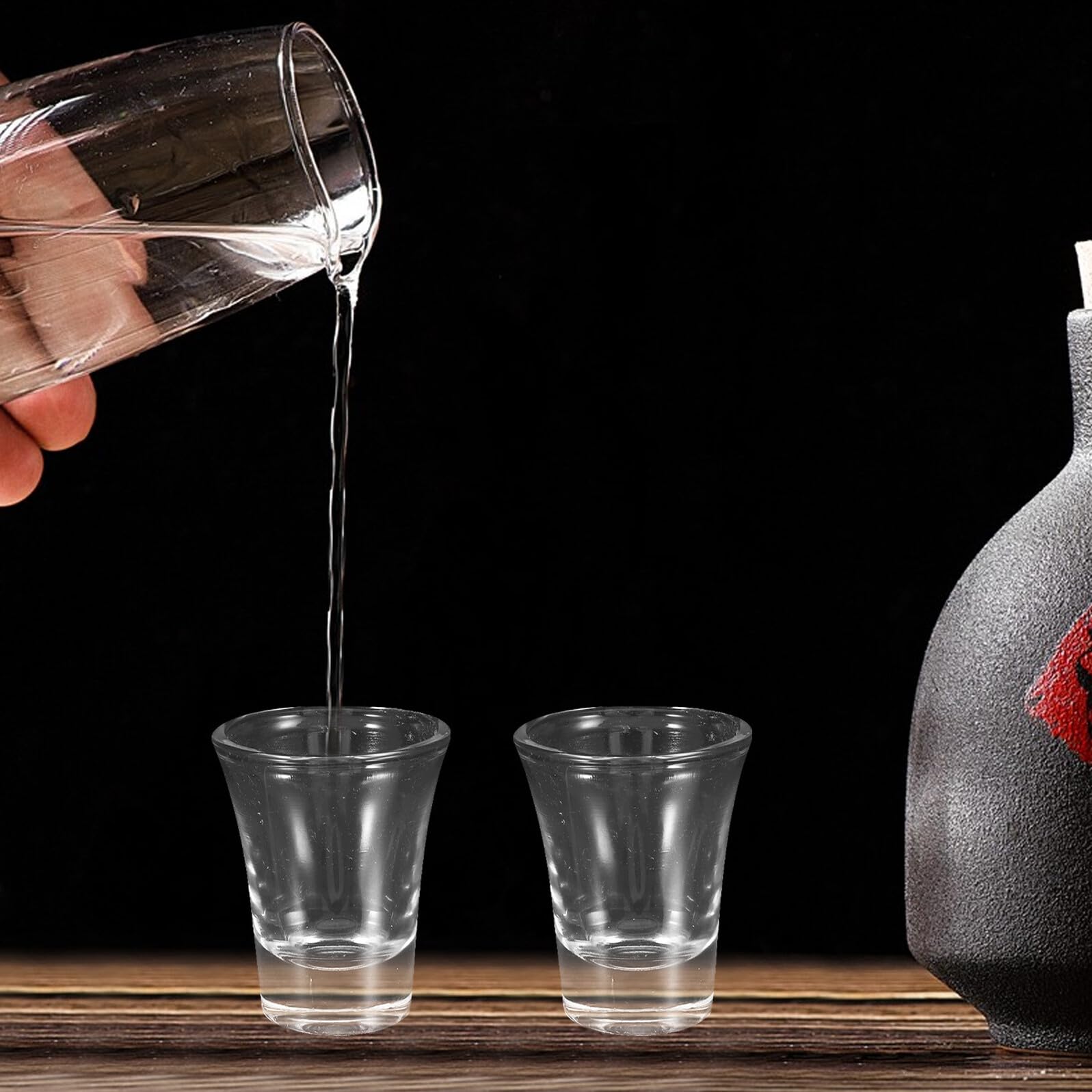SECFOU 24 Verres à Shot de Communion en Verre Transparent Haute Transparence 15 Ml, Mini Calices Élégants et Portables pour Cérémonies Spirituelles et Feux de Camp