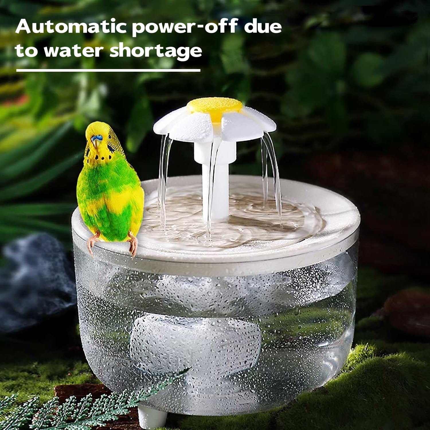 Bagno per uccelli automatico,Uccello doccia alimentato USB con pompa acqua avvolgente, cabina doccia per uccelli, spegnimento automatico a causa della mancanza di acqua, per il bagno di pappagalli