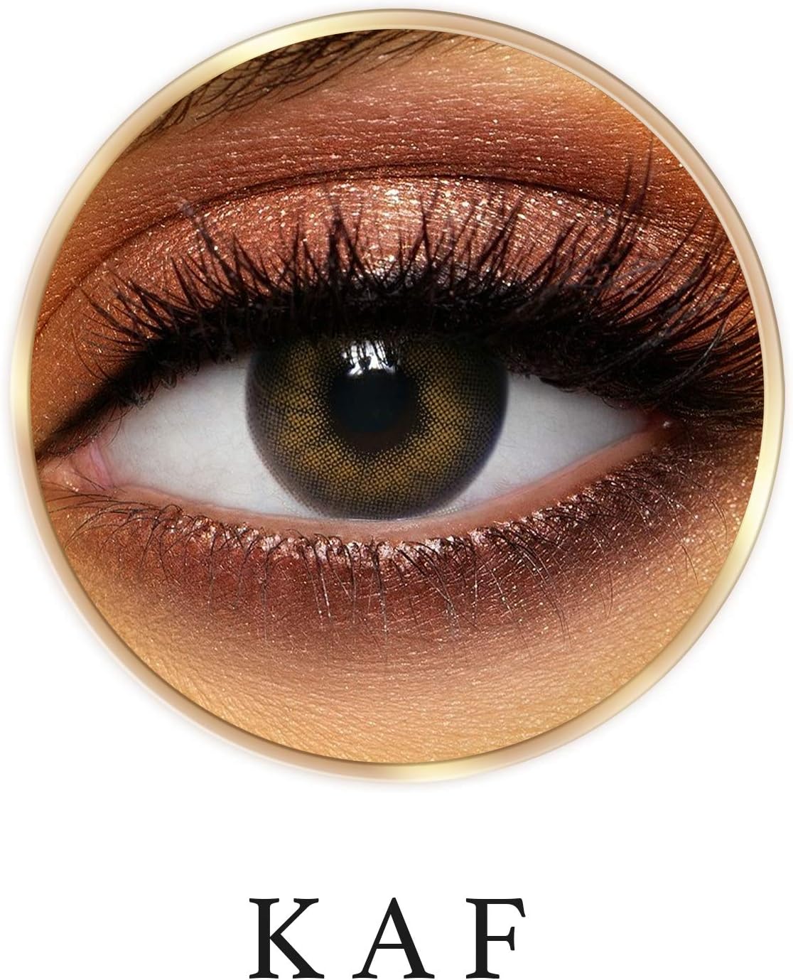 Dahab KAF Contact Lenses, Original Unisex Dahab Cosmetic Contact Lenses, 9 Months Disposable- Natural and Beauty Collection, KAF (Brown Color)