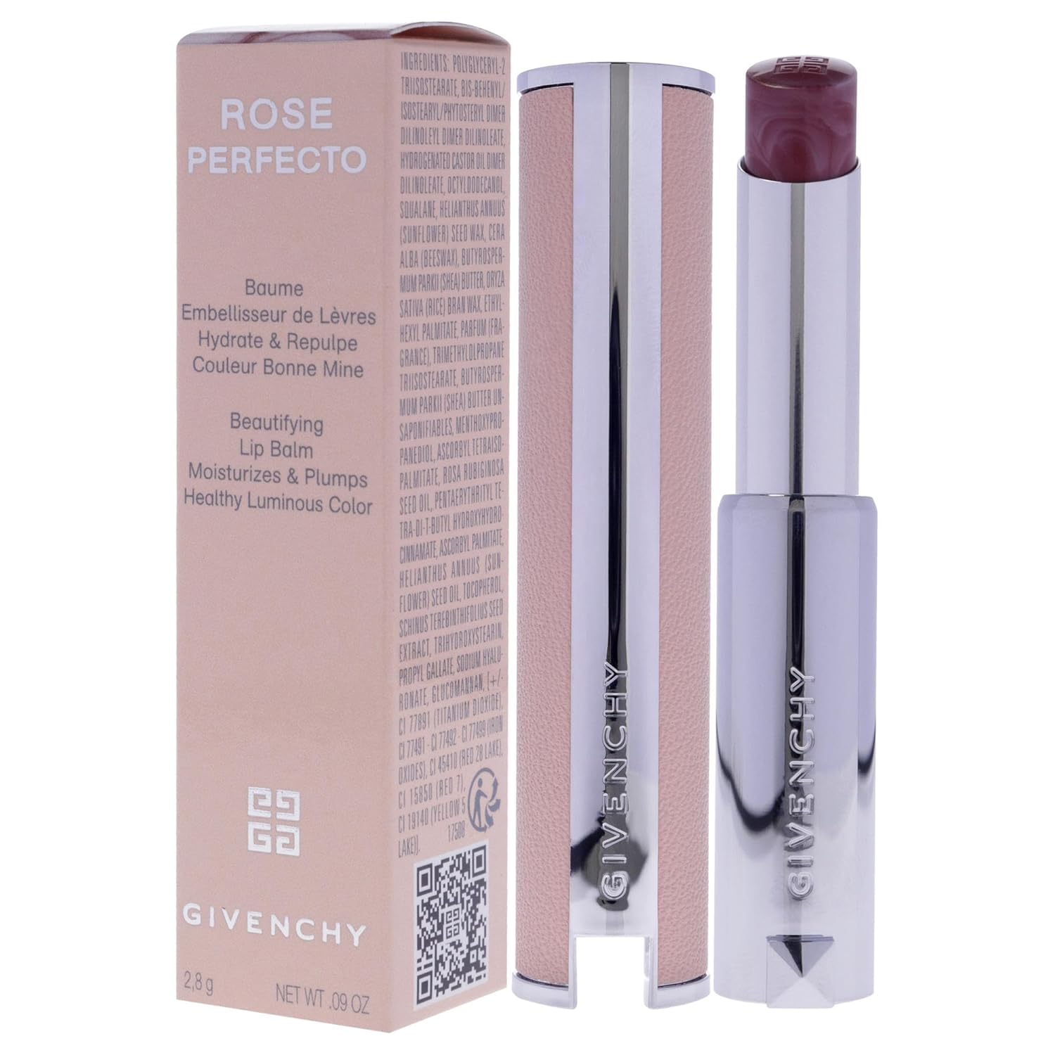 Rose Perfecto Plumping Lip Balm - N102 Feeling Nude by Givenchy for Women - 0.09 oz Lip Balm - Image 4