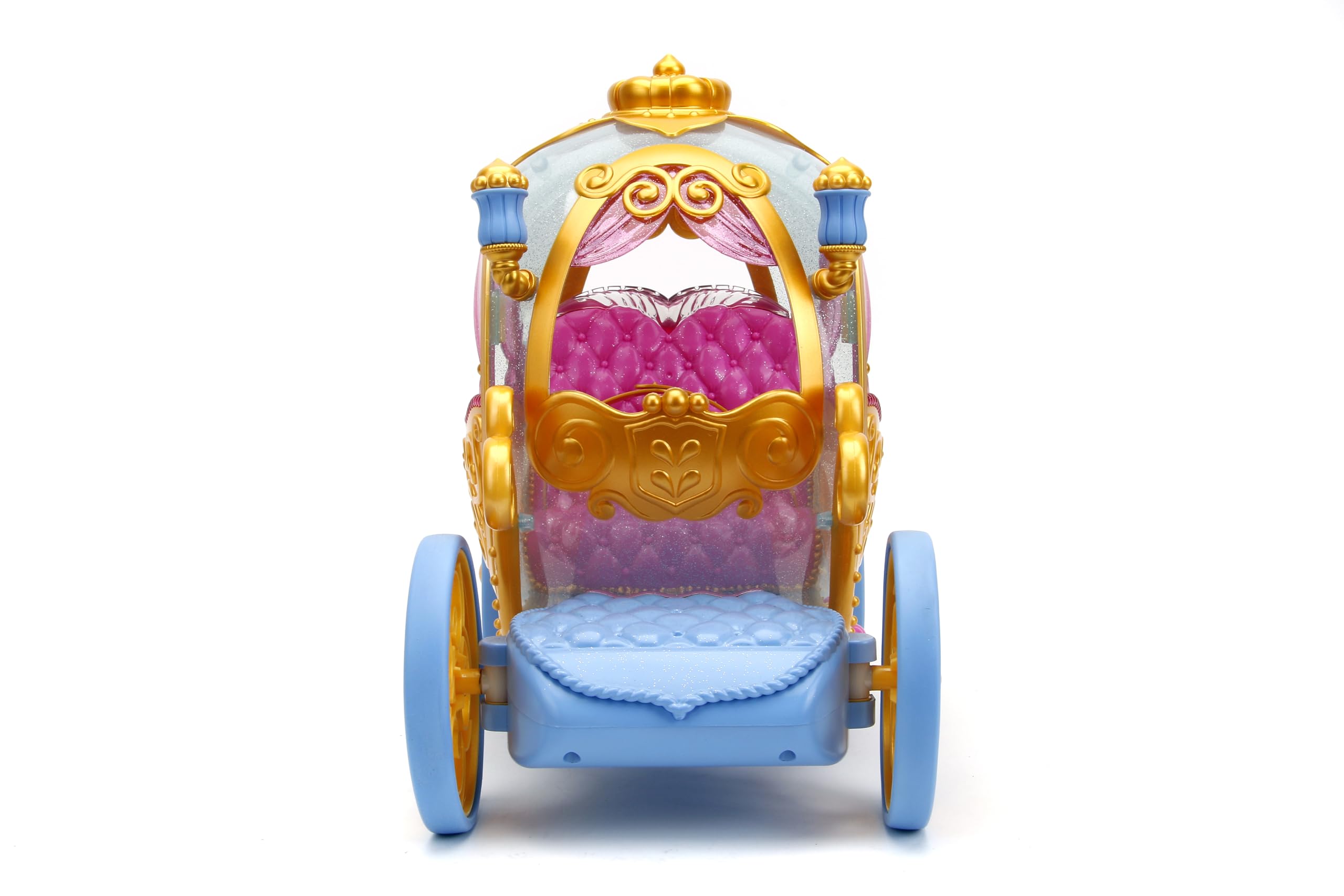 Jada Toys - Ferngesteuerte Disney Princess Kutsche (38 cm) mit Licht & Sound für Kinder ab 3 Jahre - RC Spielzeug-Fahrzeug für Prinzessinnen und Figuren bis 29,5 cm, max. 3,2 km/h