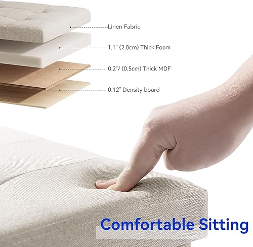 Miniatura 124 de BRIAN & DANY Otomana pequeña con almacenamiento, taburete de pie, cubo de almacenamiento otomano, reposapiés para sofá con patas, color marrón, 15 x