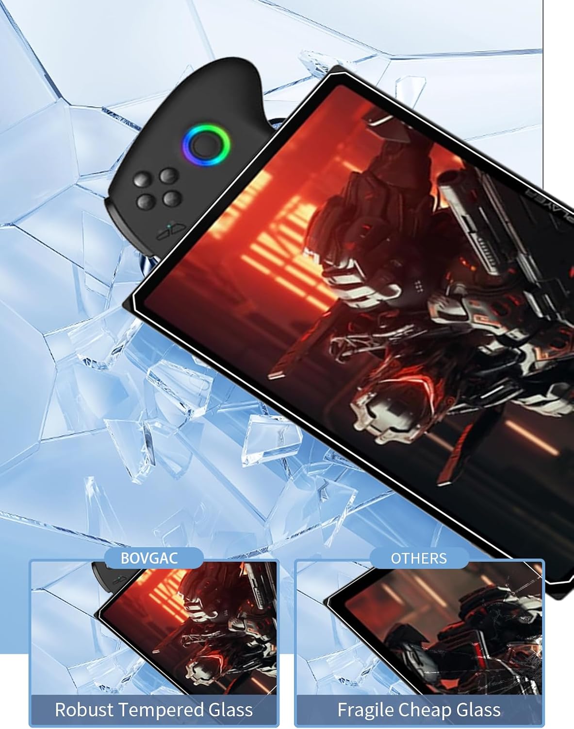 [2 Pack] Screen Protector for ONE XPLAYER X1-HX 370 10.95 Inch Tempered Glass Film, Screen Protector for ONE XPLAYER X1-HX 370 Handheld Gaming Anti-Scratch & Sensitive & 9H Hardness