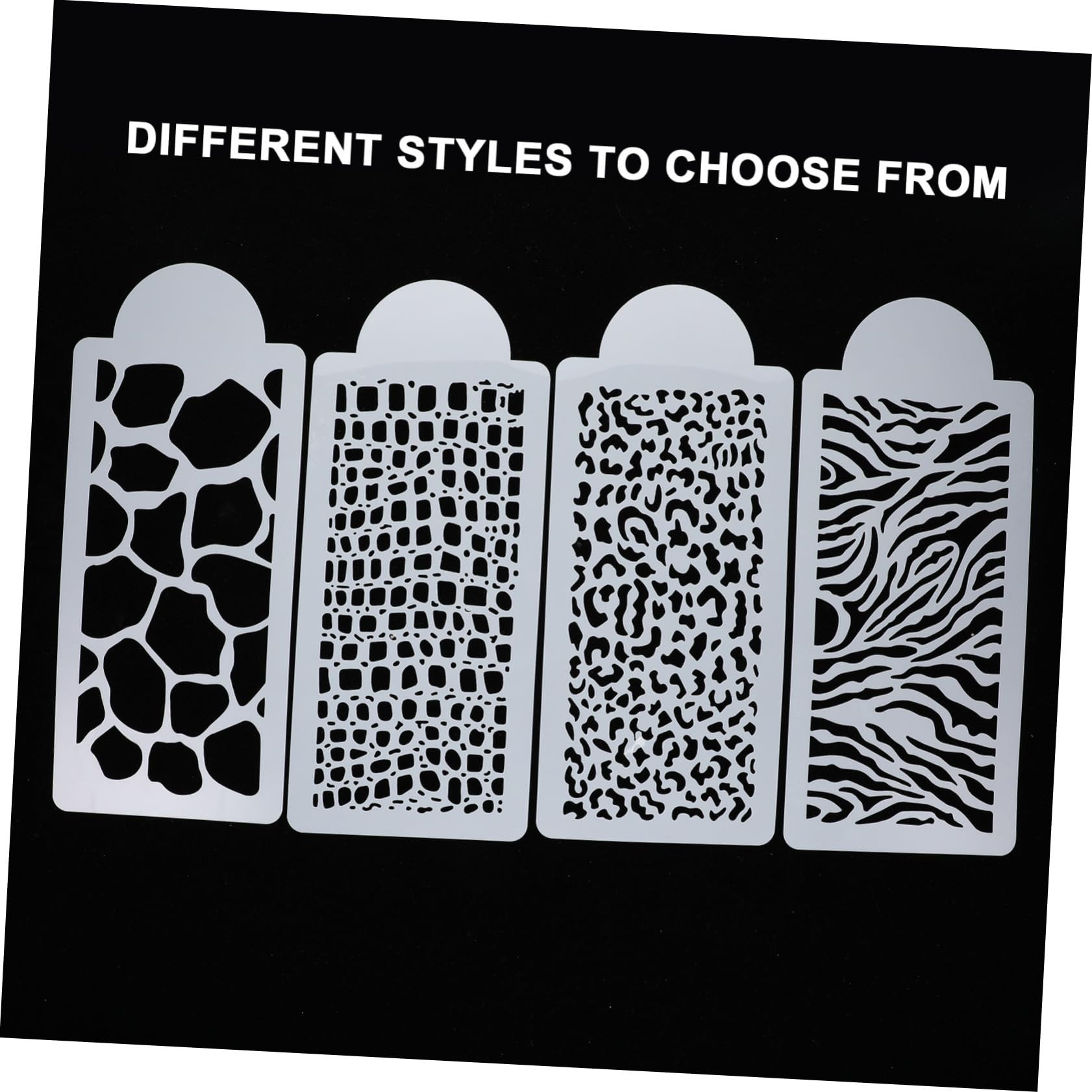 SHINEOFI 6sets Modelli Di Stencil Per Torte Con Stampa Di Animali Leopardo e Mucca Per Decorazioni Fai Te e Artigianato Creativo