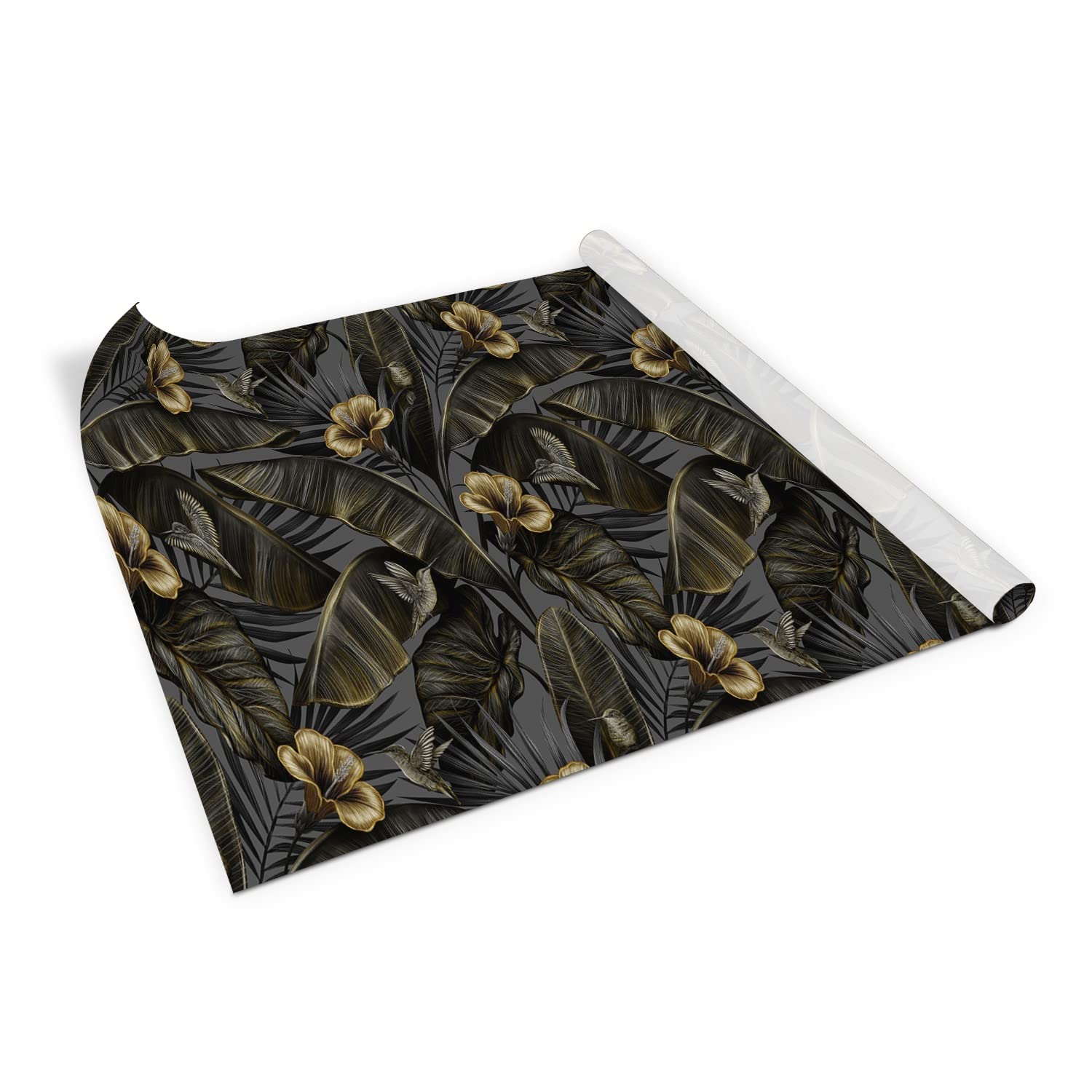Pegatinas para muebles lavables de 100x50cm motivos tropicales estante hojas de banana