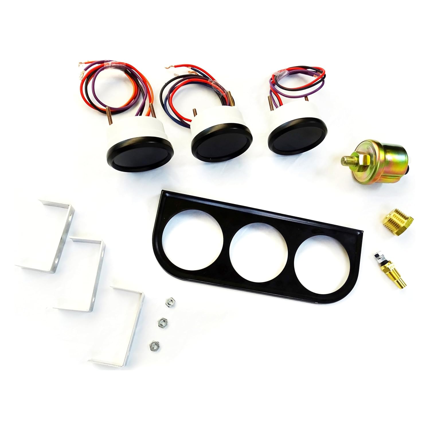 Intellitronix 2-1/16 LED Digital Panel 3-Gauge - Black Finish