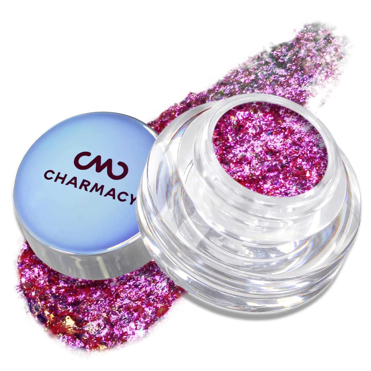 CHARMACY Multi Chrome Flakes Cream Chameleon Gel Eyeshadow, Highly Pigmented Long Lasting, Sparkle Metallic Eyeshadow Makeup, 2.8g (#06)