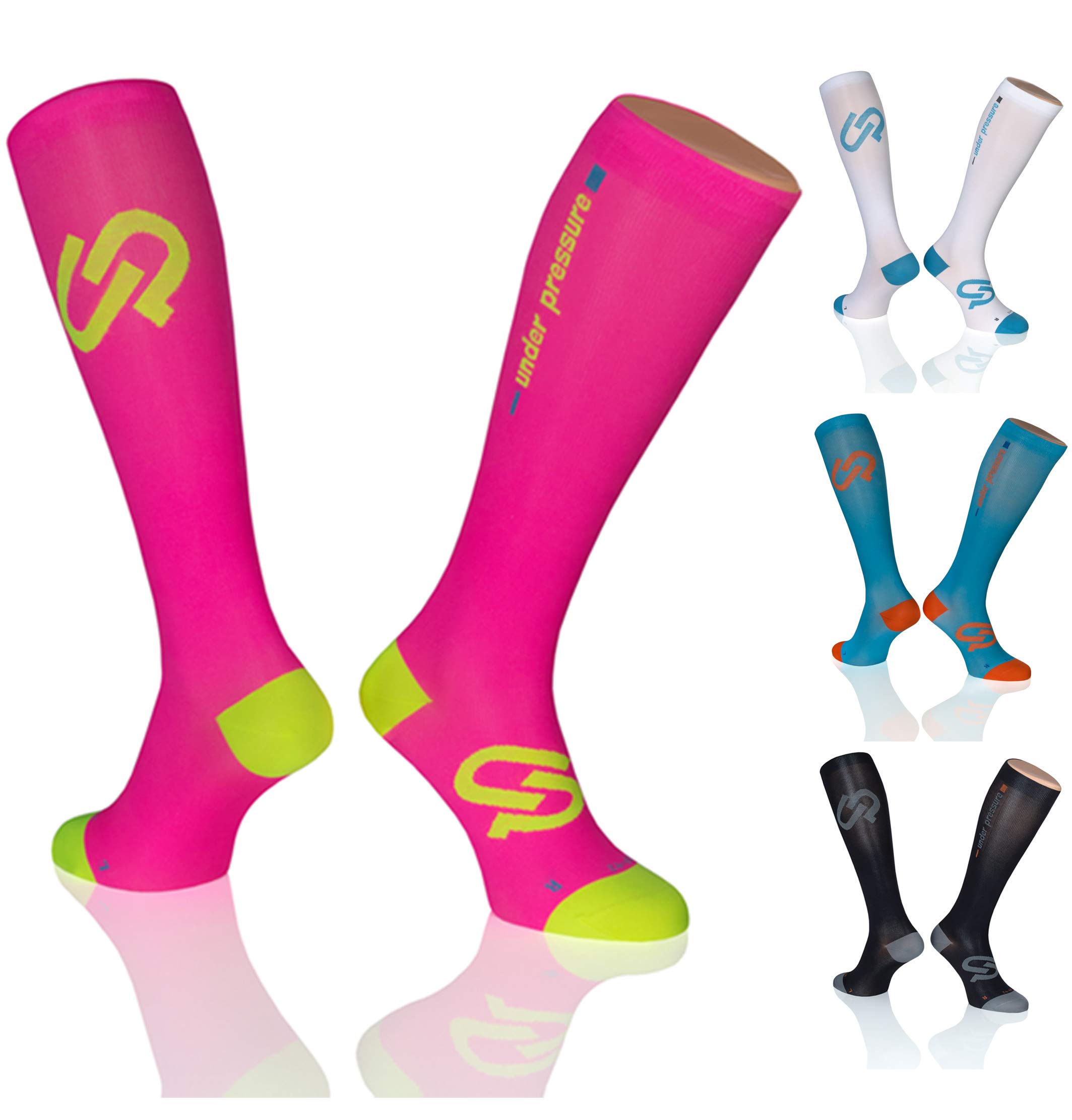 SPORT KOMPRESSIONSSTRUMPF Under Pressure ULTRALIGHT (starke Kompression: 20-22mmHg) Höchste Qualität-Made in Germany!