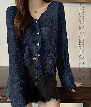 【新品・タグ付き】needles レースカーディガン NEEDLES/ニードルズ/V-NECK CARDIGAN - BRIGHT JERSEY -BLACK