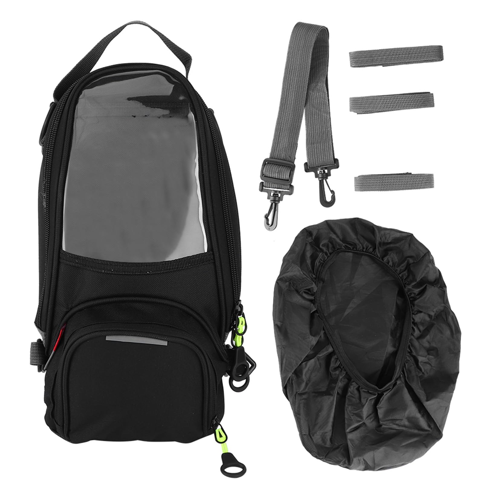 Bediffer Motociclo Borse serbatoio, del motore del motociclo, borsa del serbatoio del carburante impermeabile Borsa sella di navigazione magnetica Zaino grande con finestra trasparente