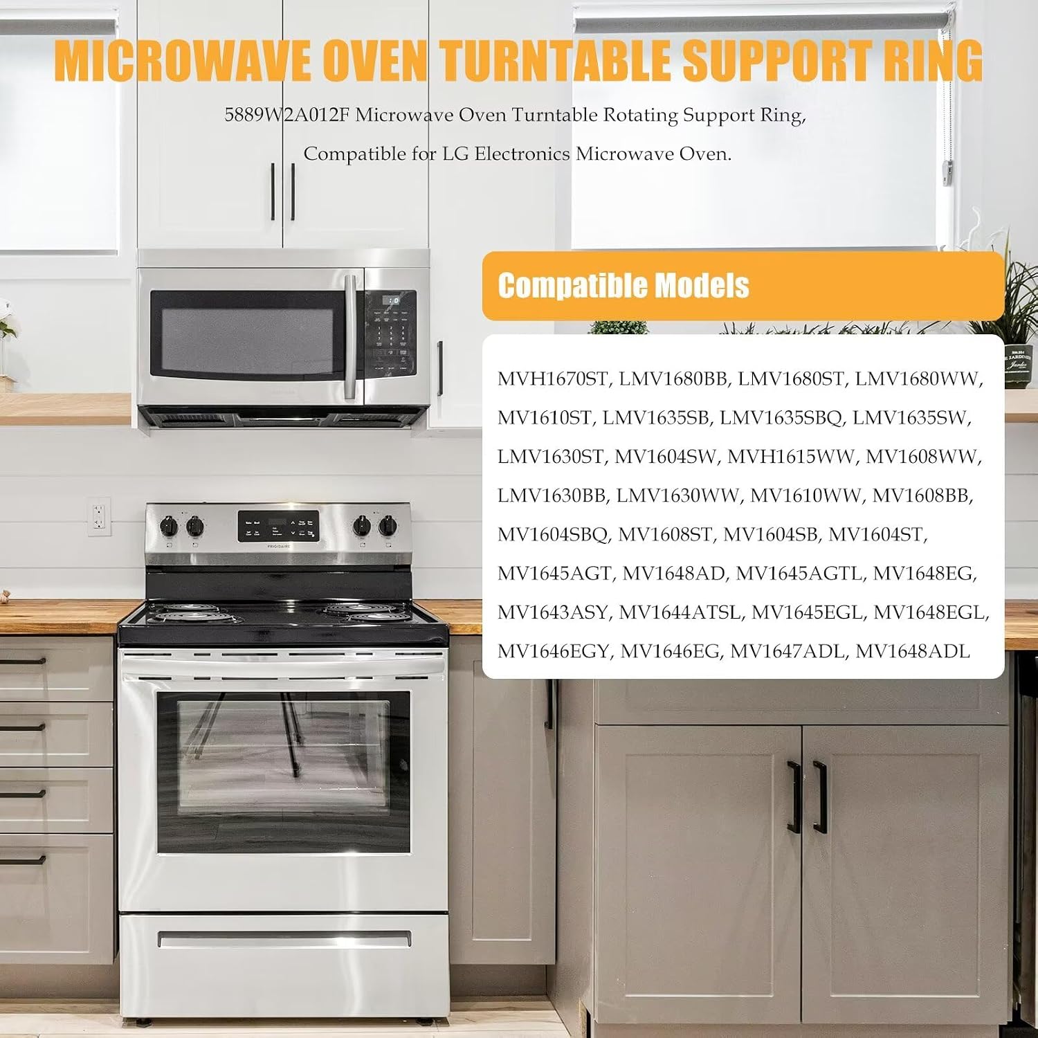 Upgraded Universal 9.5 Inch Turntable Roller Ring for LG Microwaves - Replacement Part, Fits Models MVH1615WW, LMV1630BB, MV1645AGTL, MV1646EGY(2 Pack)