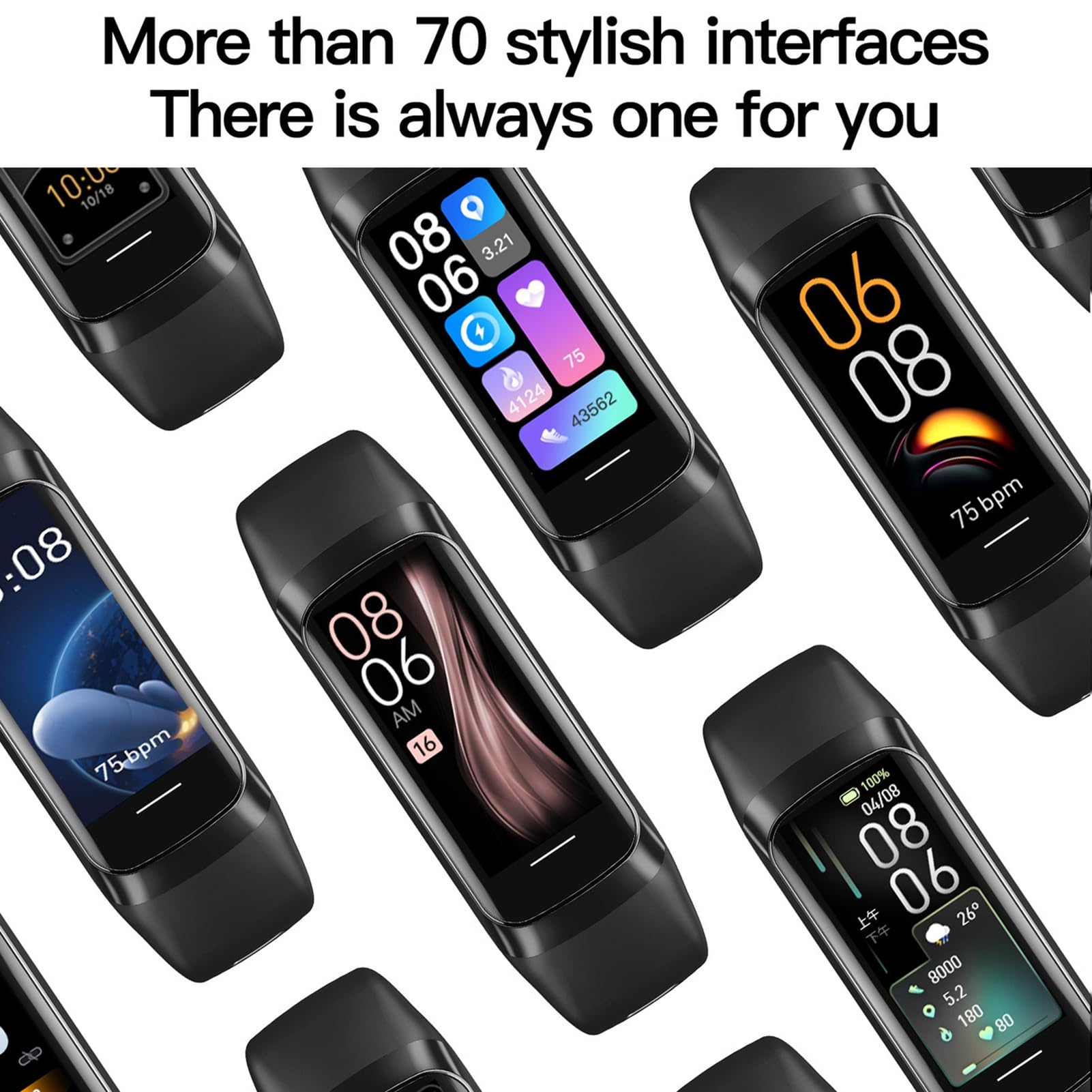 Dilwe Fitness Tracker, Smartwatch per Uomo Donna con 25 modalità Sportive IP67 Monitor del Sonno Resistente All'acqua Controllo della Musica Smart Band
