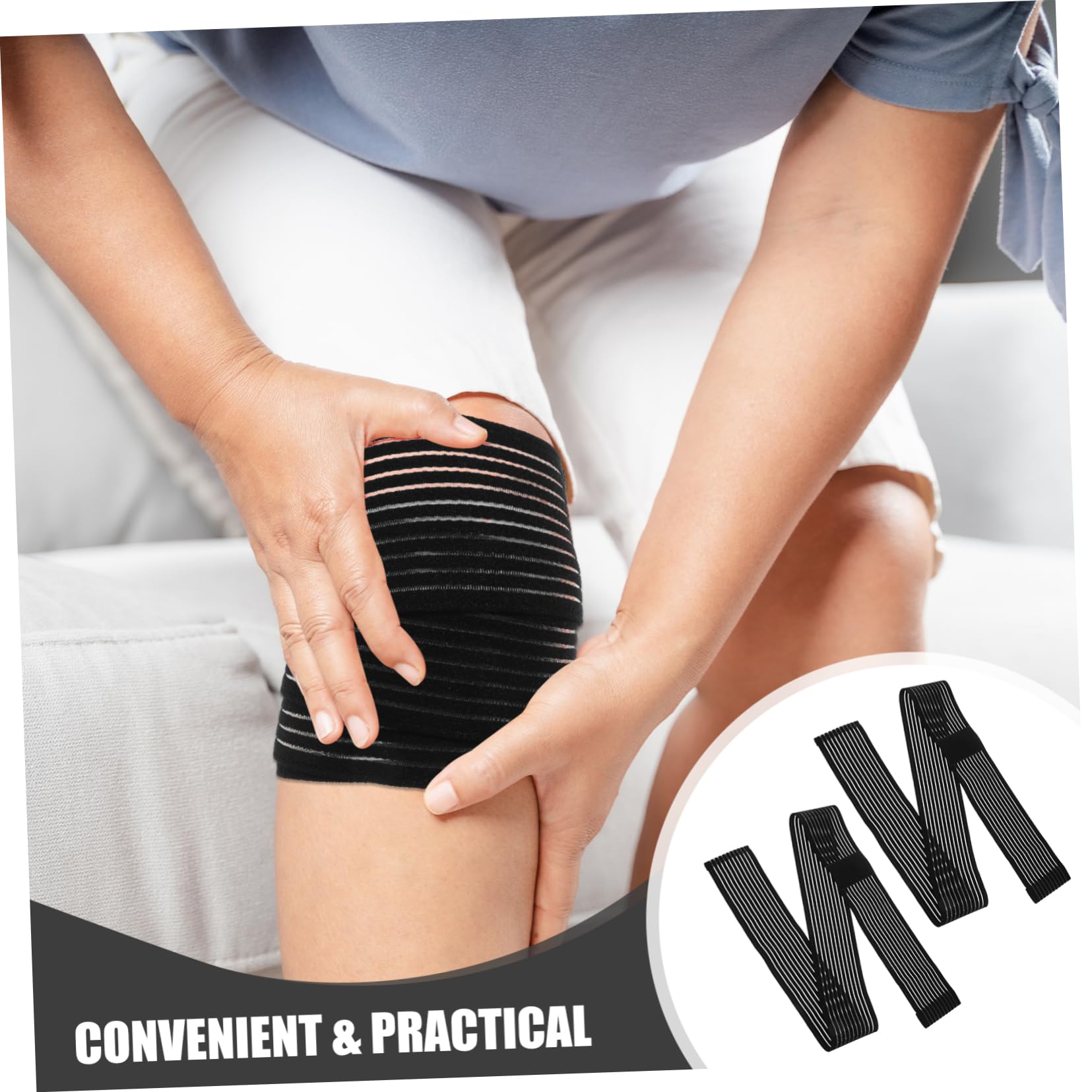 Ipetboom Breathable Knee Bandage Elastic Comfortable Support for Work Sports and Golf