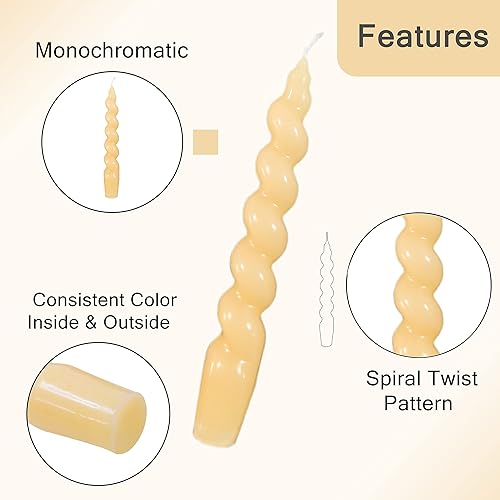 Miniatura 8 de Paquete de 2 velas de cera en espiral de alto rendimiento, de larga duración, sin humo y sin goteo, ideales para relajación, ambiente y ocasiones