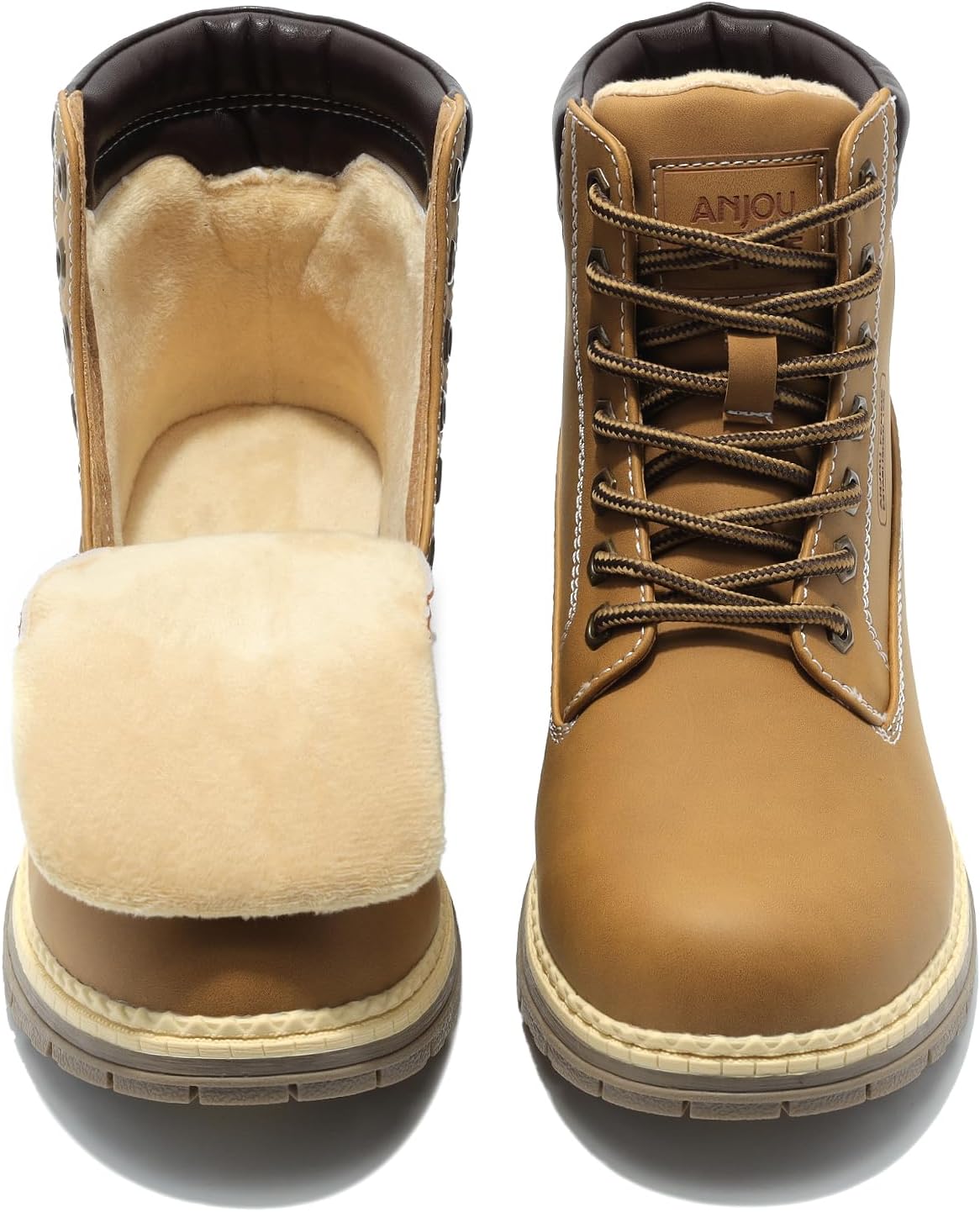 ANJOUFEMME Combat Work Hiking Boots for Women - Ladies Casual Waterproof Outdoor Boots, Walking Hiking Shoes, Backpacking Boots - Image 3