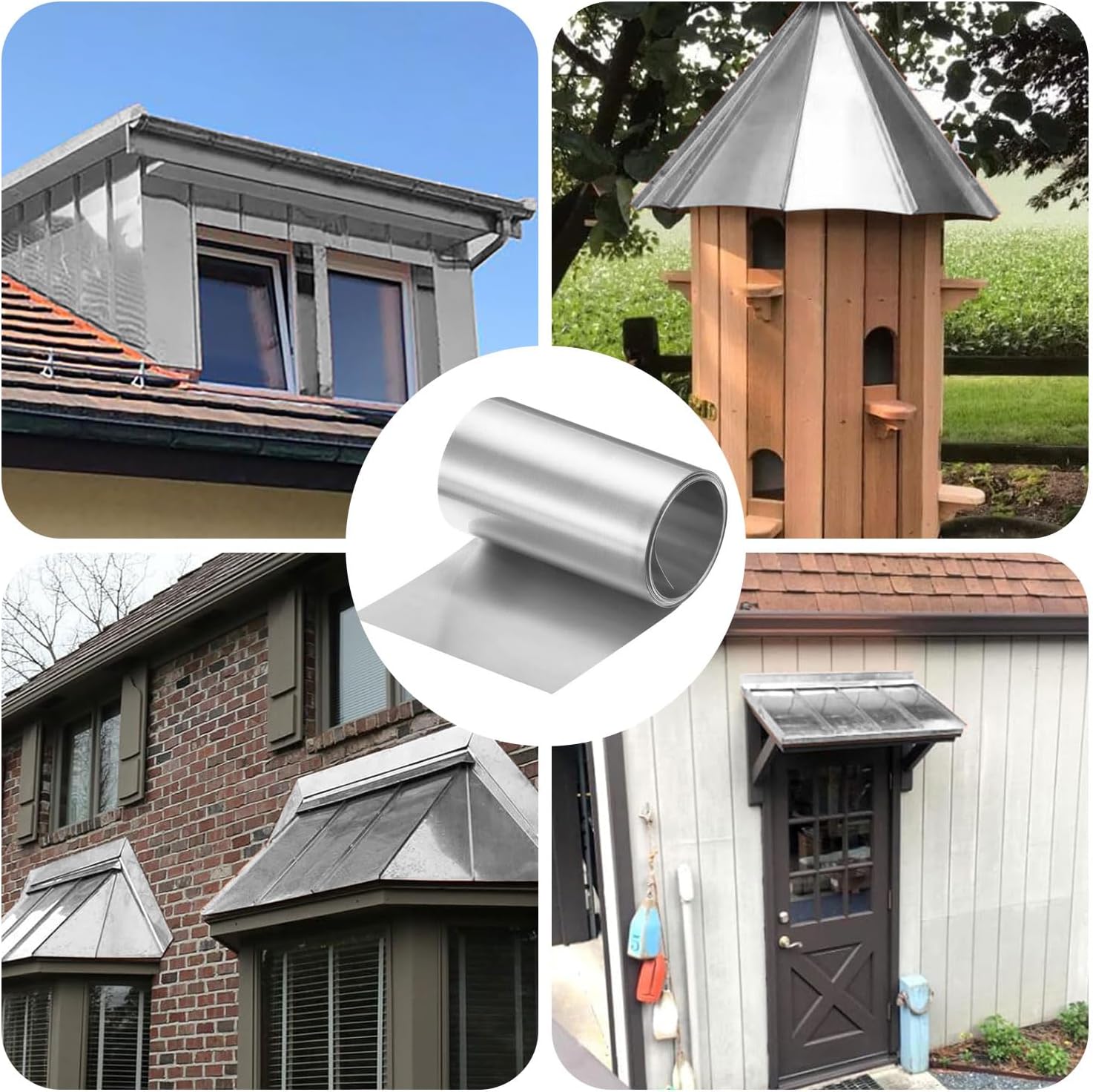 ZHAO 8'' x 13' Aluminum Flashing Roll Roof Flashing, Metal Roofing Panels Roof Strip for Sealing Windows Doors, Shed Weatherproofing Areas