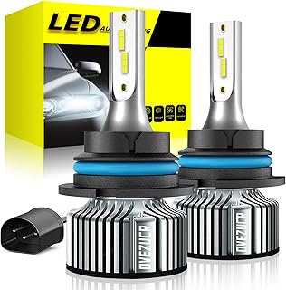 9004/HB1 LED Headlight Bulb, Luces LED High and Low Beam 6000K Cool White Color 16000 Lumens 300% Brighter LED Headlight Lights Conversion Kit Mini Size,Plug and Play