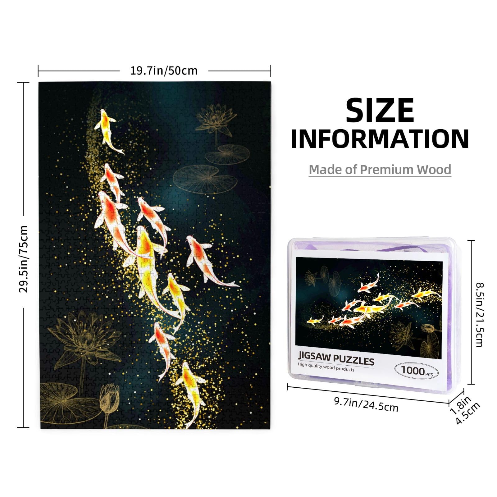 パステル画 鯉を描きました。B5サイズです。 Amazon.co.jp: ジグソーパズル 1000ピース 鯉 色鯉 和風 黄金の蓮の葉