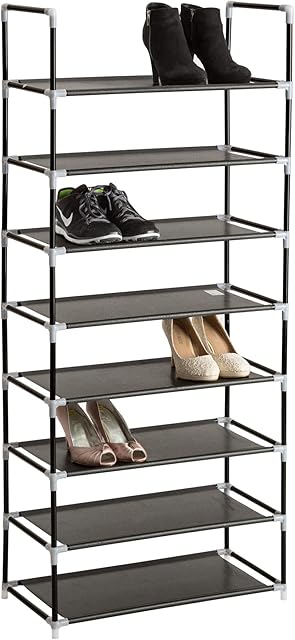 TecTake Shoe rack storage stand shelf rack unit organiser shelves shoe cabinet - different sizes - (8 tier | no. 402105)