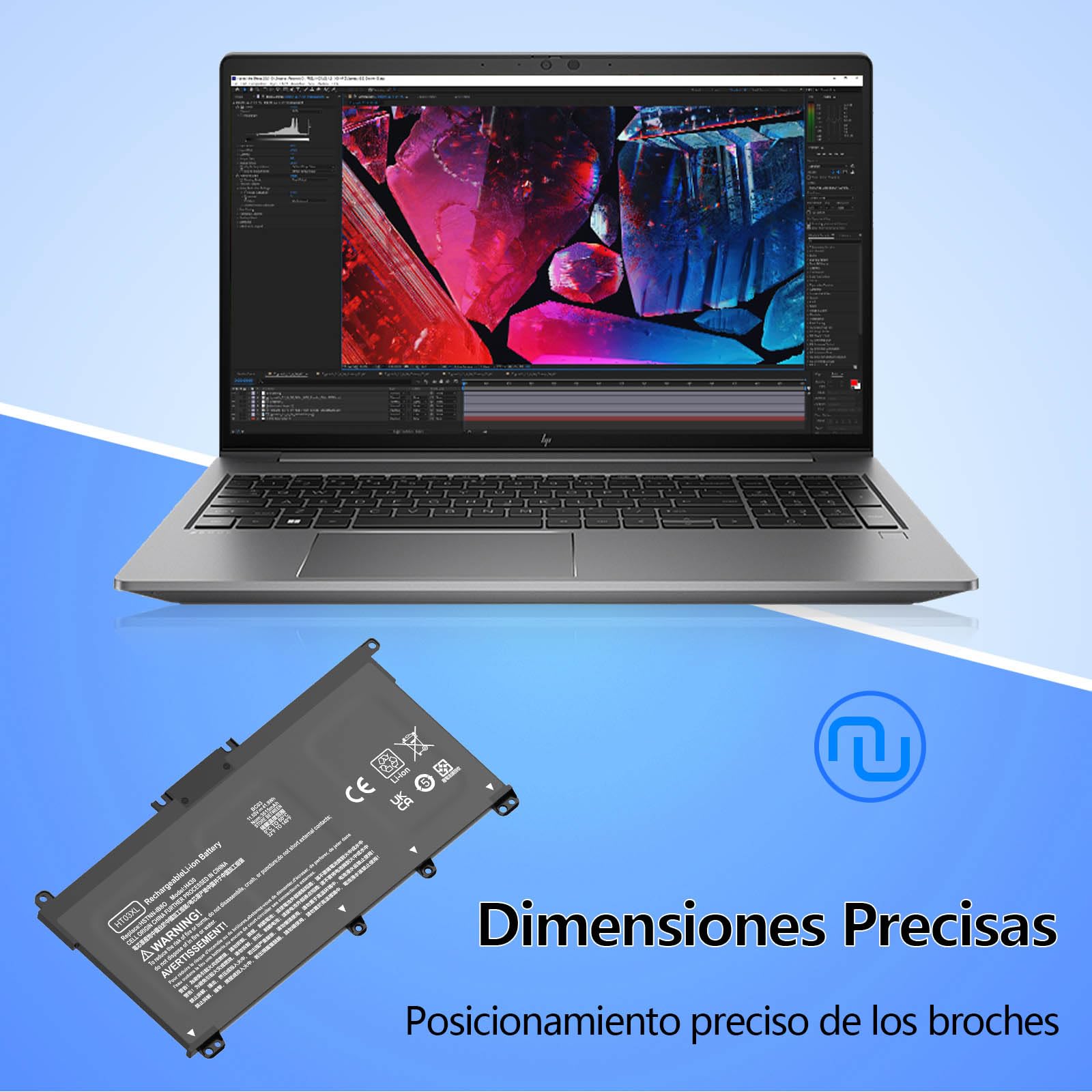 Hafiuege HT03XL TF03X Batería Compatible con Portátil HP Pavilion 14-DK 14-DF 14-CF 14-CE 15-da0xxx 15-cs0xxx 15-DB 15-CW 15-CR 15-CS0053CL 15-DA0014DX HT03041XL HSTNN-DBB HSTNN-UB7J L11119-855