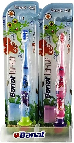 Banat Flip Flap Çocuk Diş Fırçası, Çok Renkli