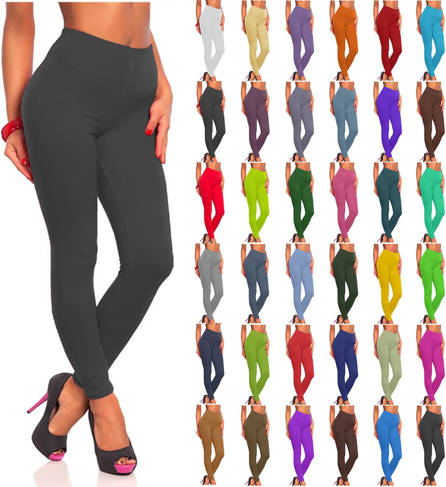 TARIENDYWorkout Leggings for Women Plus Size Tummy Control Athletic Soft High Waisted Leggings Solid Color Yoga Leggings