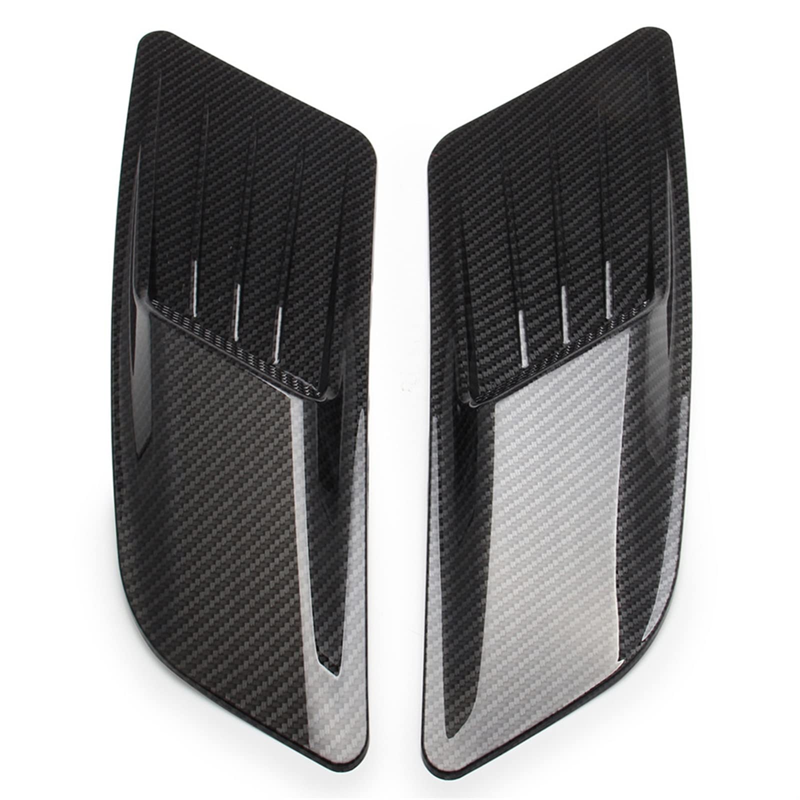 Przednia Maska Samochodu Wykończenie Wlotu Powietrza Scoop Vent Guards Splitter Dekoracyjne Dla Forda Dla Mustanga 2015 2016 2017(Carbon fiber pattern)