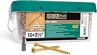 Vista 70 de Deck Plus Tornillos para valla y madera exterior con revestimiento epoxi de 2 pulgadas #8 x 2 Torx/Star Drive Incluido, rosca gruesa, tornillo Rojo