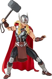 Legends Series Thor: Love and Thunder Mighty Thor Action Figure 6-inch Collectible Toy, 4 Accessories, 1 Build-A-Figure Part
