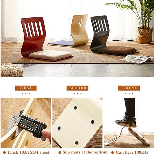 Miniatura 3 de Silla de respaldo Tatami Silla de cama Dormitorio Dormitorio Silla perezosa Silla sin patas Japón y Corea del Sur Silla de ventana de la bahía Silla