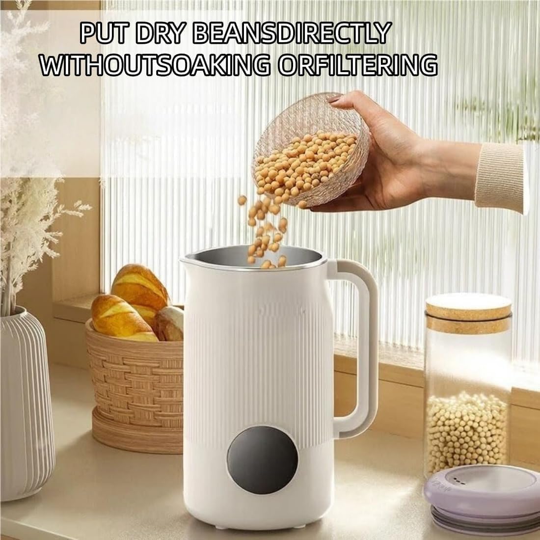 Vitamixia - Multifonction 8-En-1 Pour Préparer Du Lait Végétal, 1200 Ml Des Jus & Bien Plus Vitamixia Lait Vegetal, Départ Différé, Autonettoyage, De Jus Pour Avoine, Soja, Noix, Fruits