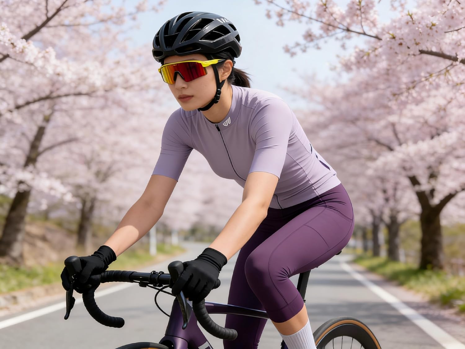Lo.gas Cycling Bib Shorts Women Padded Bike Pants 3/4 Biking Trousers Pockets