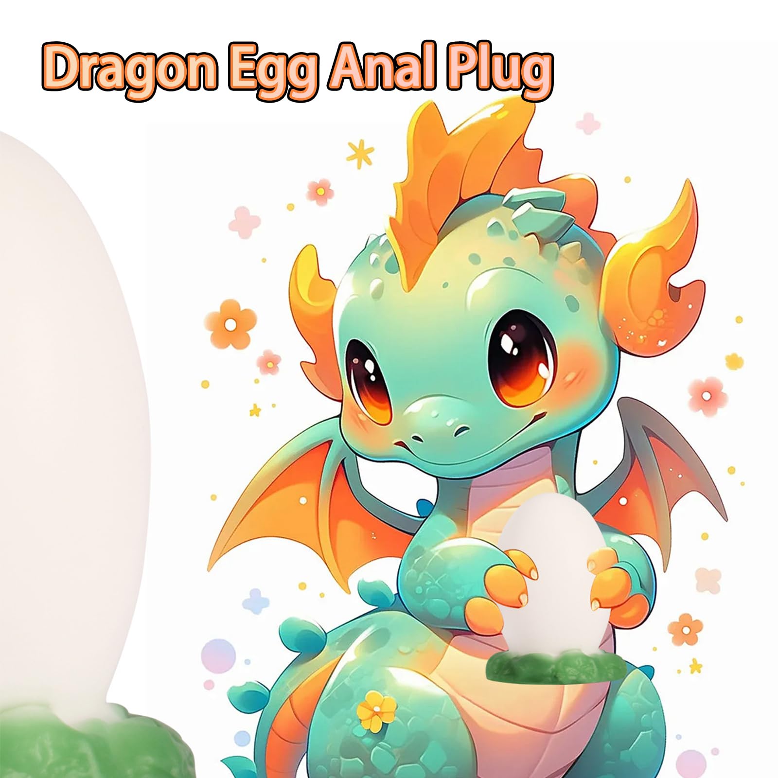 AMAZBEE Grande Butt Plug con ventosa per l'allenamento anale Silicone Dragon Egg Plug anale per maschio femmina anale Extender SM Sex Toys (XL)
