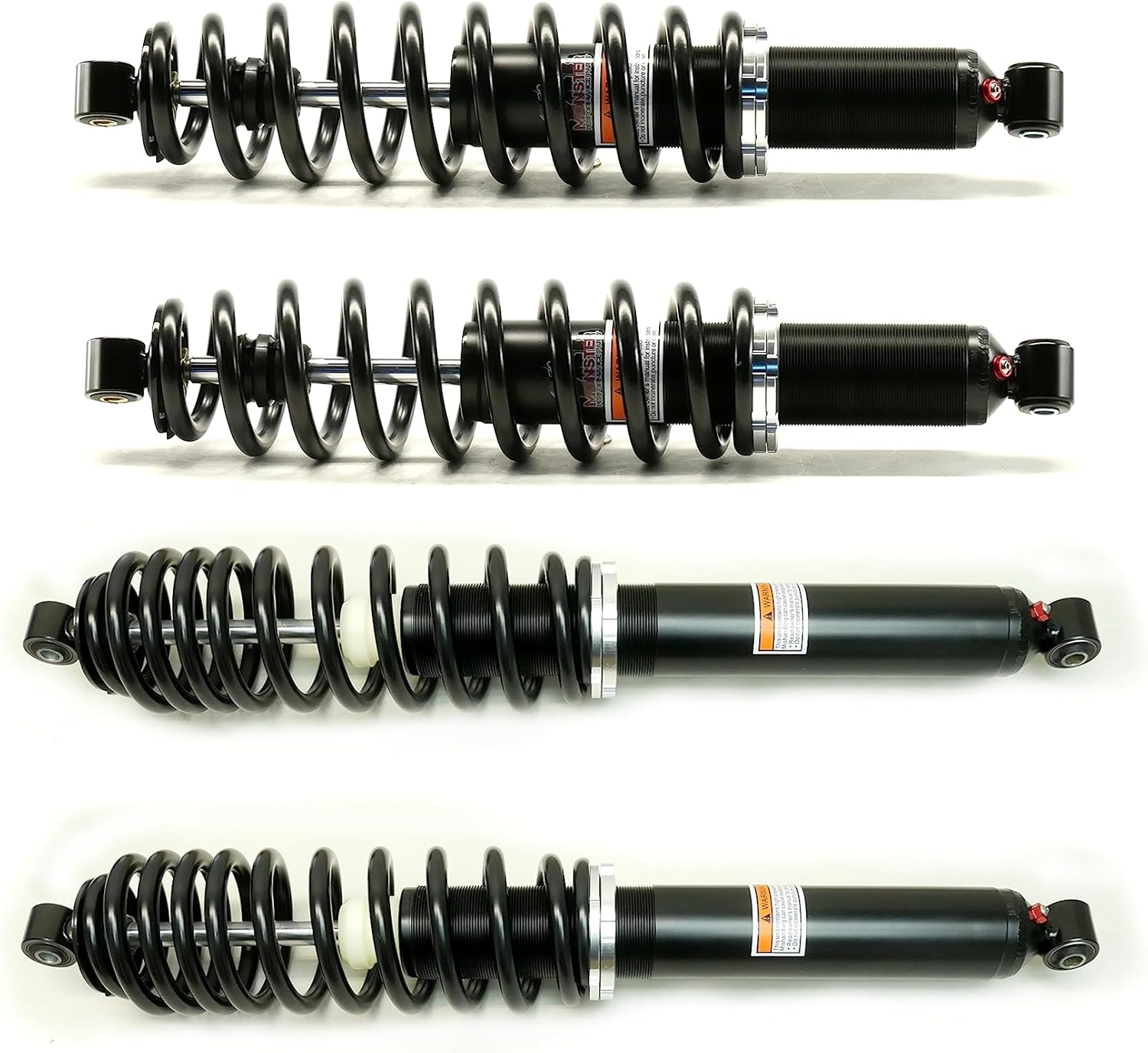 Monster Performance Full Shock Set for Polaris 7043755 7043753 Ranger 900 1000 Monotube Responsive Handling Quality Tested Gas-charged Anti-foam Anti-shear Adjustable