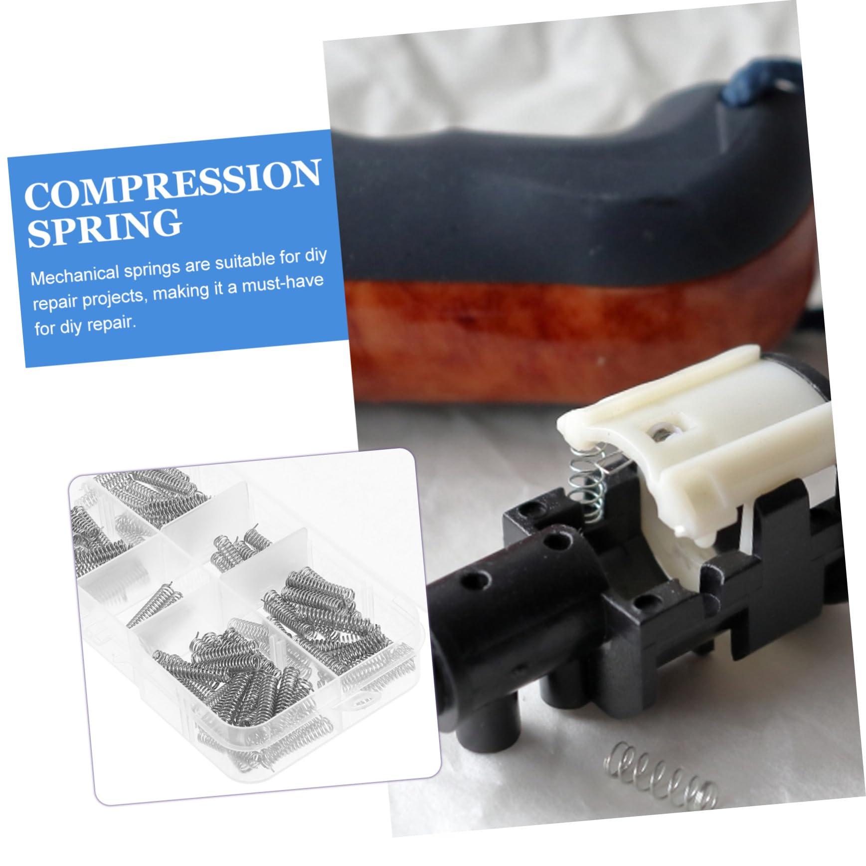 OSOLADY DIY Repair Tool Kit 100pcs Small Stainless Steel Compression Springs Versatile for Various Projects