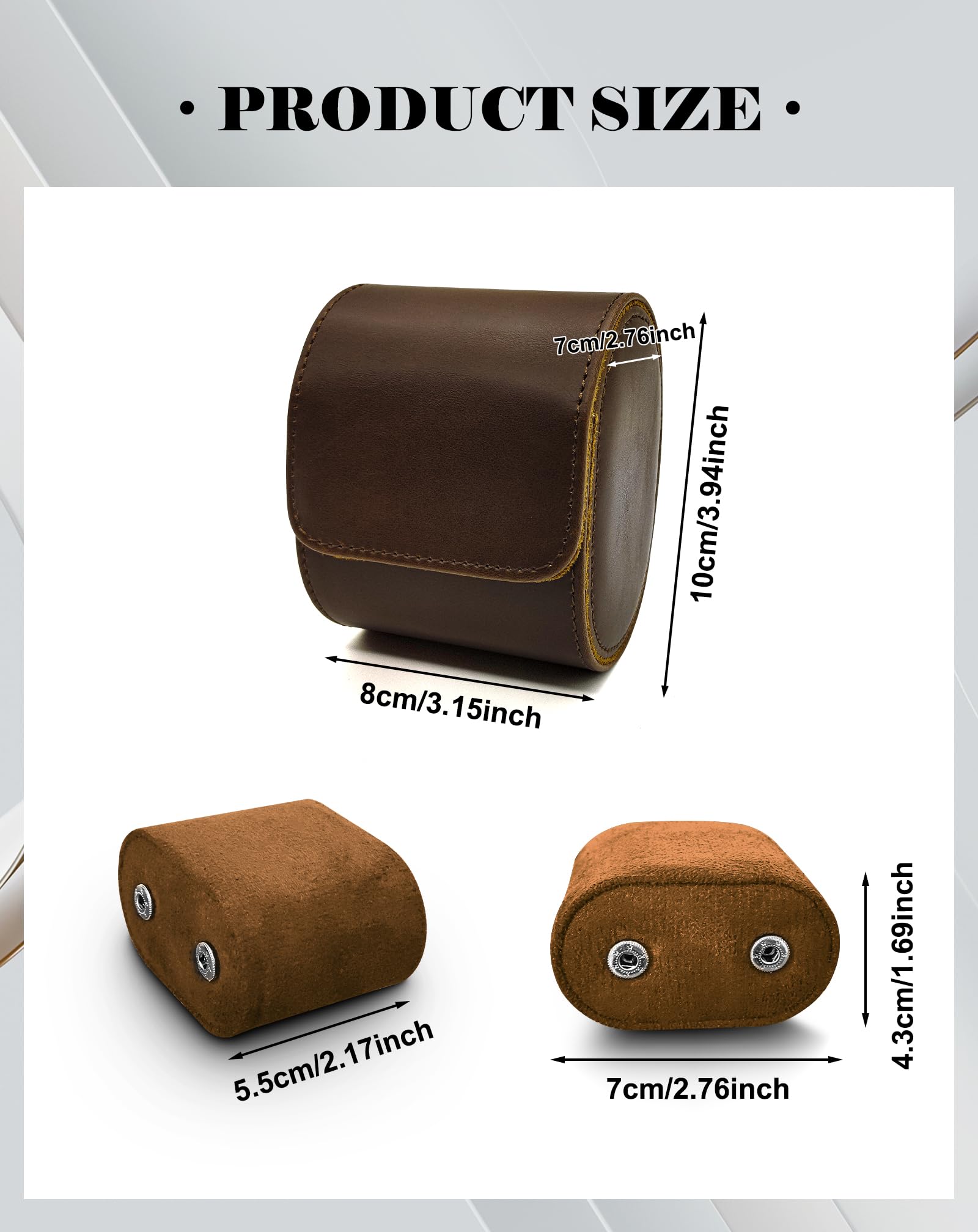 Custodia da viaggio per orologi, custodia arrotolabile singola in pelle PU, organizer per orologi con cuscino rimovibile, supporto portatile per orologi, gioielli e bracciali, regalo di Natale, marr