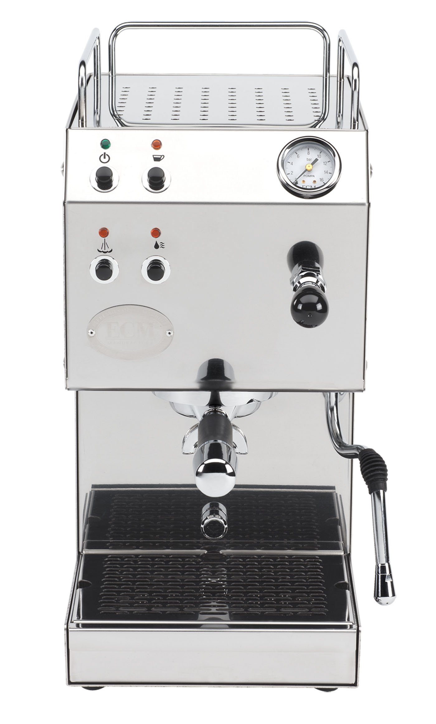 ECM ESPRESSOMASCHINE CASA IV, CASA 4 EDELSTAHL POLIERT,NEUSTES MODELL SIEBTRÄGERMASCHINE