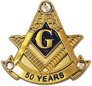 Amazon.com: 50 Years Square & Compass with Rhinestone