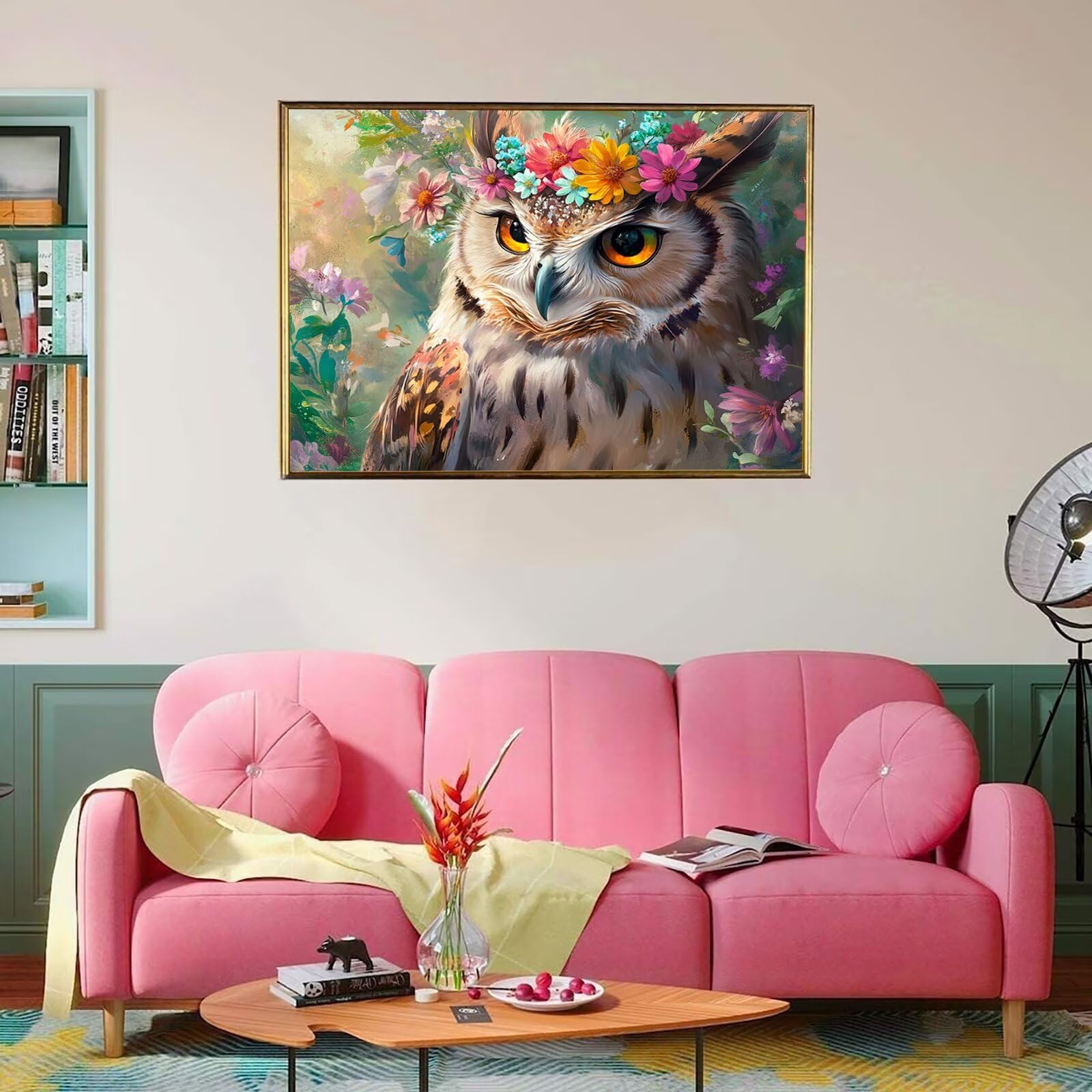 Dream Puzzle 1500 elementów, trudne puzzle, drewniane puzzle dla całej rodziny, zestaw "zrób to sam", dla dorosłych, nadają się jako dekoracja ścienna i prezenty dla kobiet, temat: sowa 8p-612