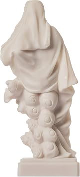 BEAUTIFUL GREEK STATUES Virgin Mary Mother of Jesus Madonna Holding Baby Statue Alabaster 8.1