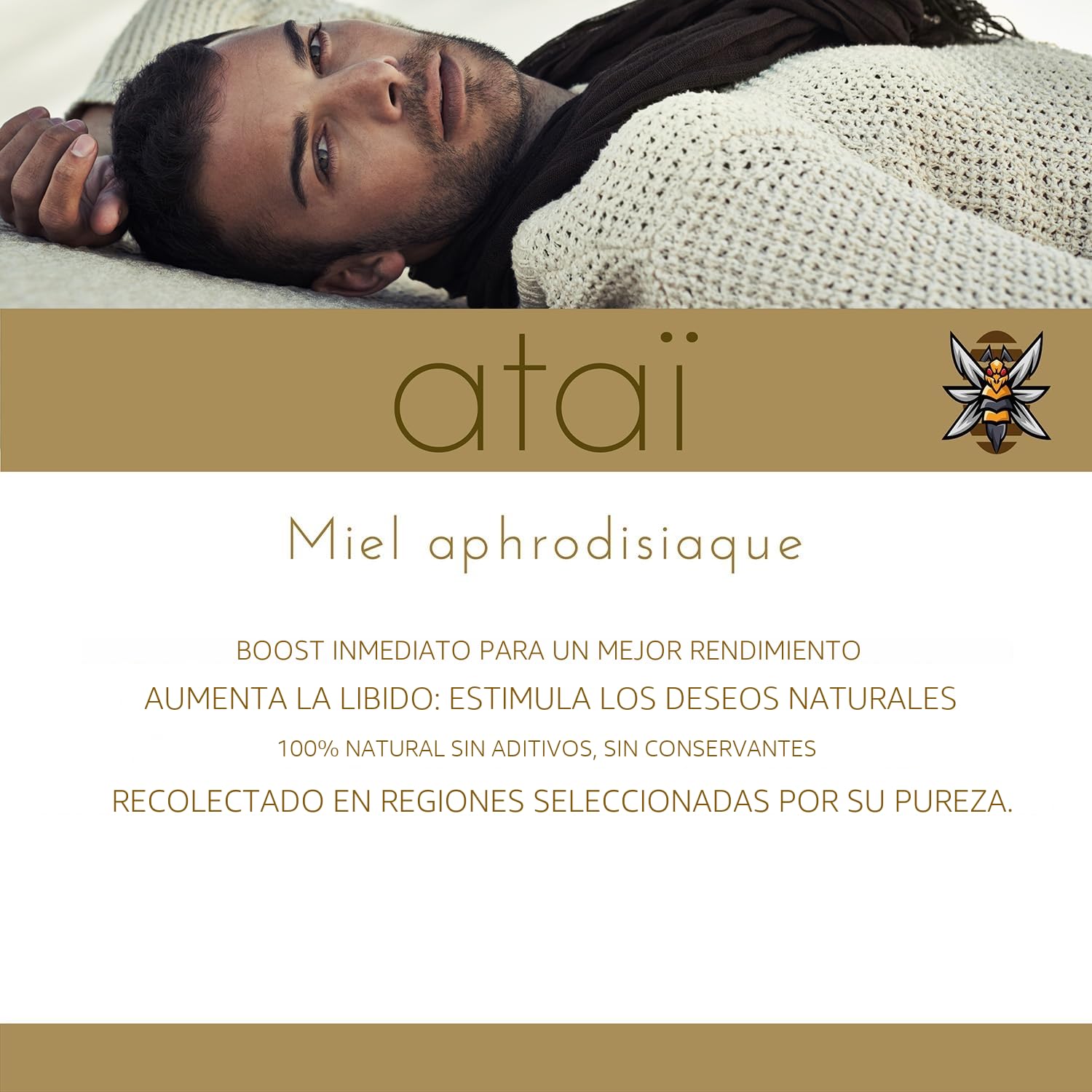 HONEY BEERUSH Miel Afrodisíaco Potenciador Energético Libido Intensa Hombre 12 sobres 15g