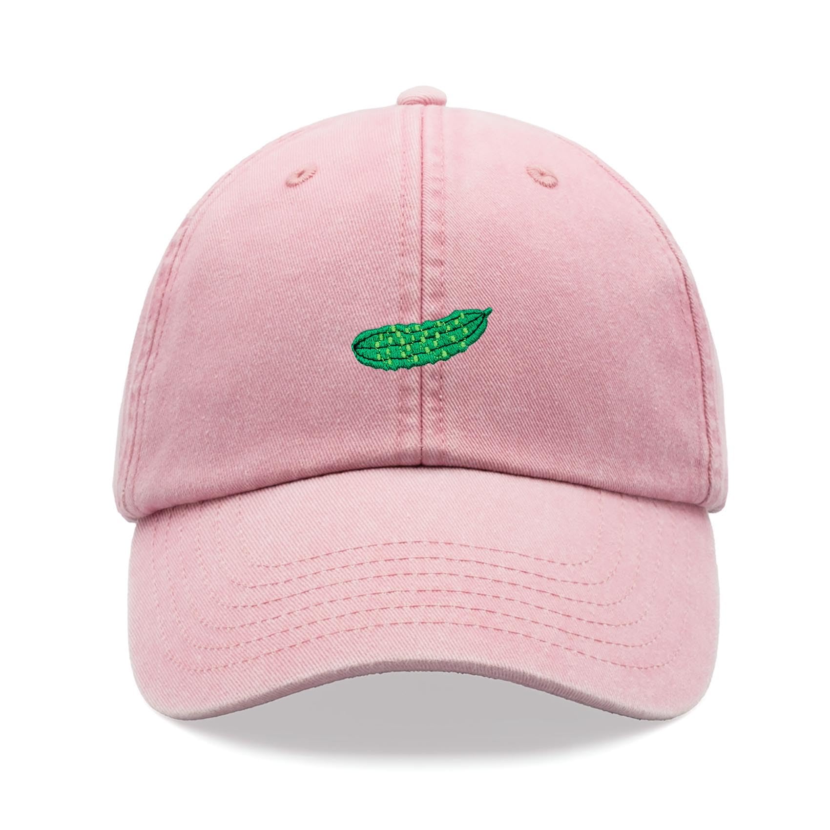 Pickle Baseball Cap Vintage Washed Unisex Dad Hat Adjustable Pink